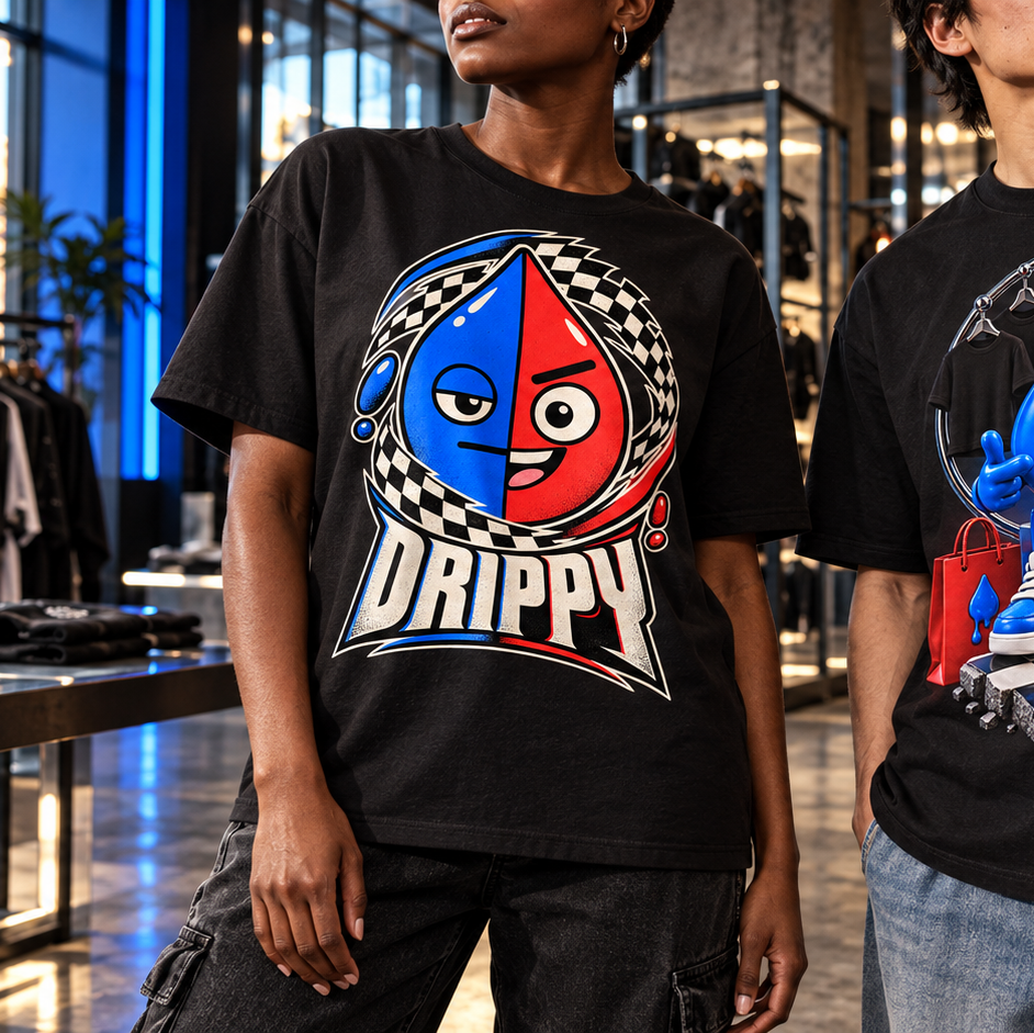 DRIPPY SPLIT SIGNAL TEE